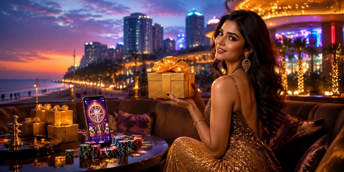 Mobile casino interface glowing at Chennai Marina Beach