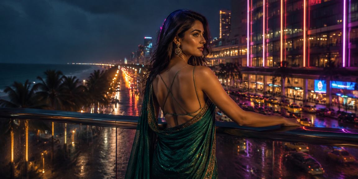 Indian woman placing bet on phone